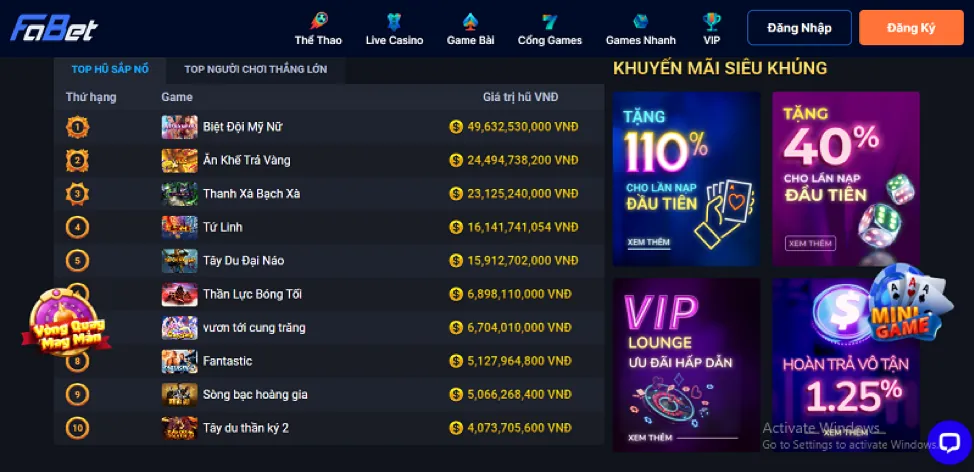 Chương trình VIP Nowgoal Win
